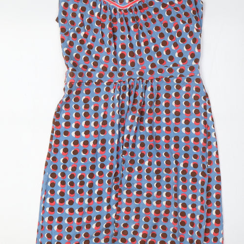 Boden Womens Multicoloured Polka Dot Modal A-Line Size 10 V-Neck