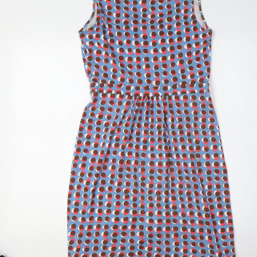 Boden Womens Multicoloured Polka Dot Modal A-Line Size 10 V-Neck