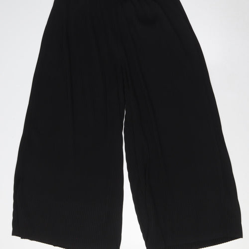 ASOS Womens Black Polyester Trousers Size 12 L23 in Regular - Pleated