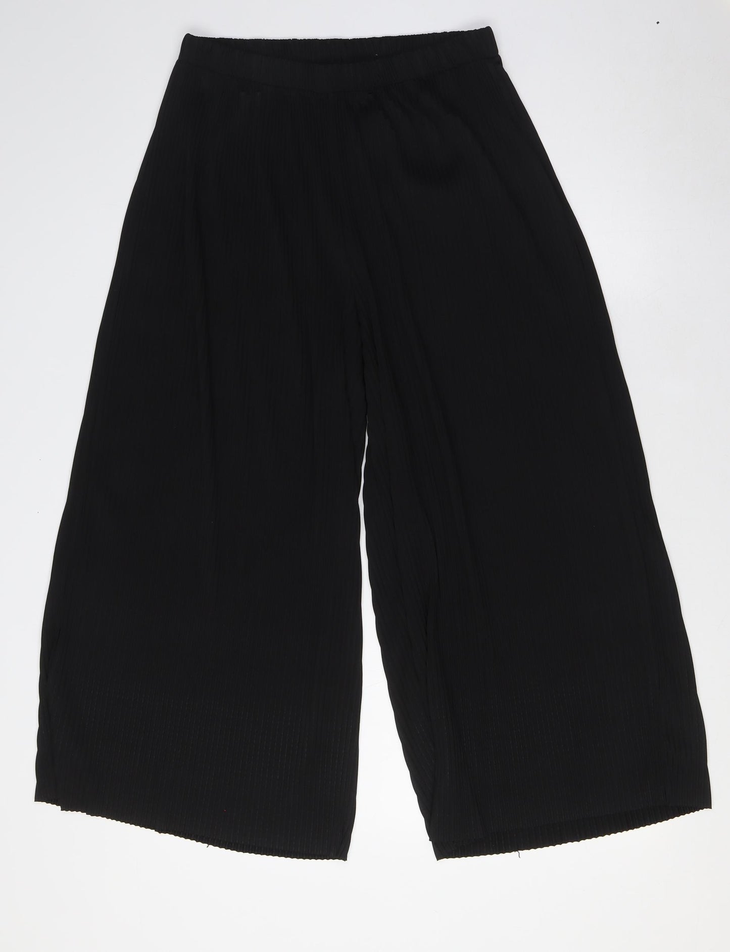 ASOS Womens Black Polyester Trousers Size 12 L23 in Regular - Pleated