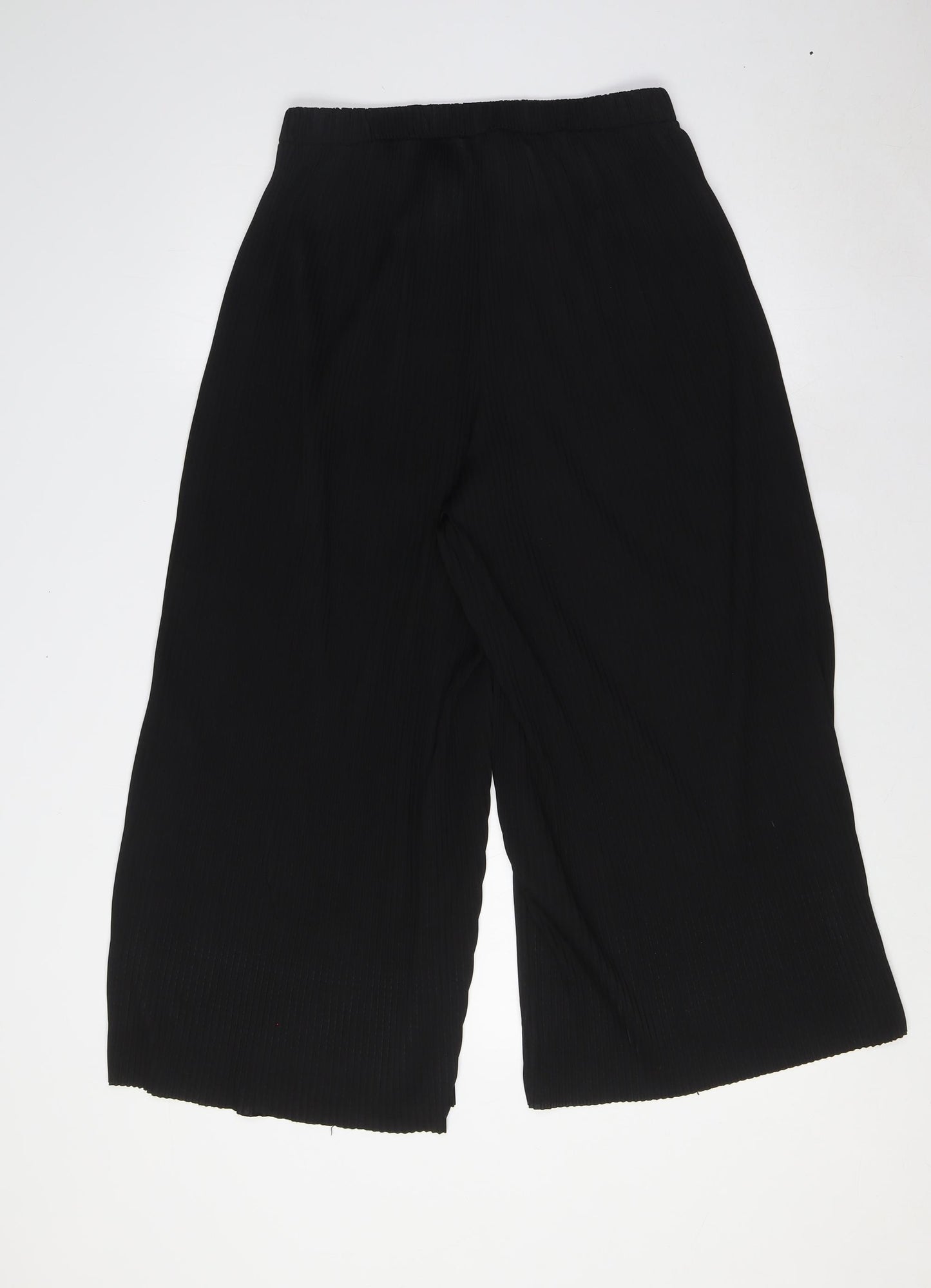 ASOS Womens Black Polyester Trousers Size 12 L23 in Regular - Pleated