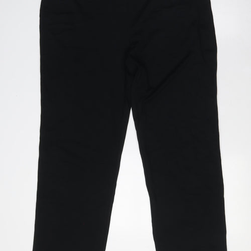 Marks and Spencer Womens Black Viscose Trousers Size 14 L32 in Regular