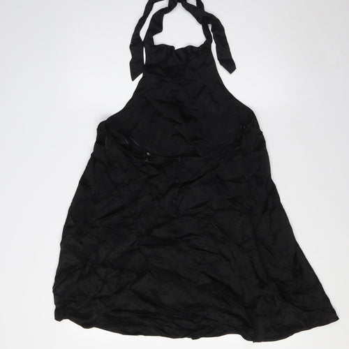 Zara Womens Black Viscose A-Line Size M Halter Button