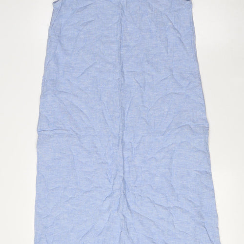 Marks and Spencer Womens Blue Flax A-Line Size 8 Scoop Neck