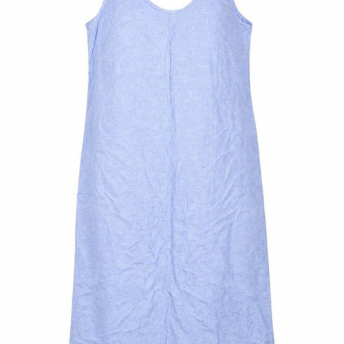 Marks and Spencer Womens Blue Flax A-Line Size 8 Scoop Neck
