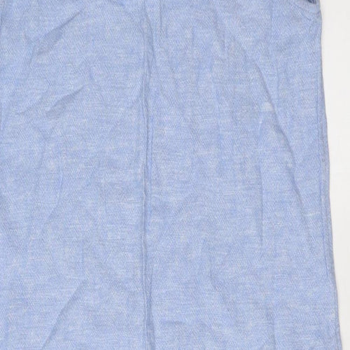 Marks and Spencer Womens Blue Flax A-Line Size 8 Scoop Neck