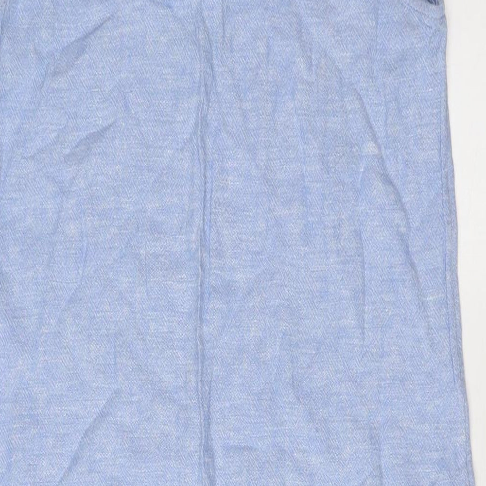 Marks and Spencer Womens Blue Flax A-Line Size 8 Scoop Neck