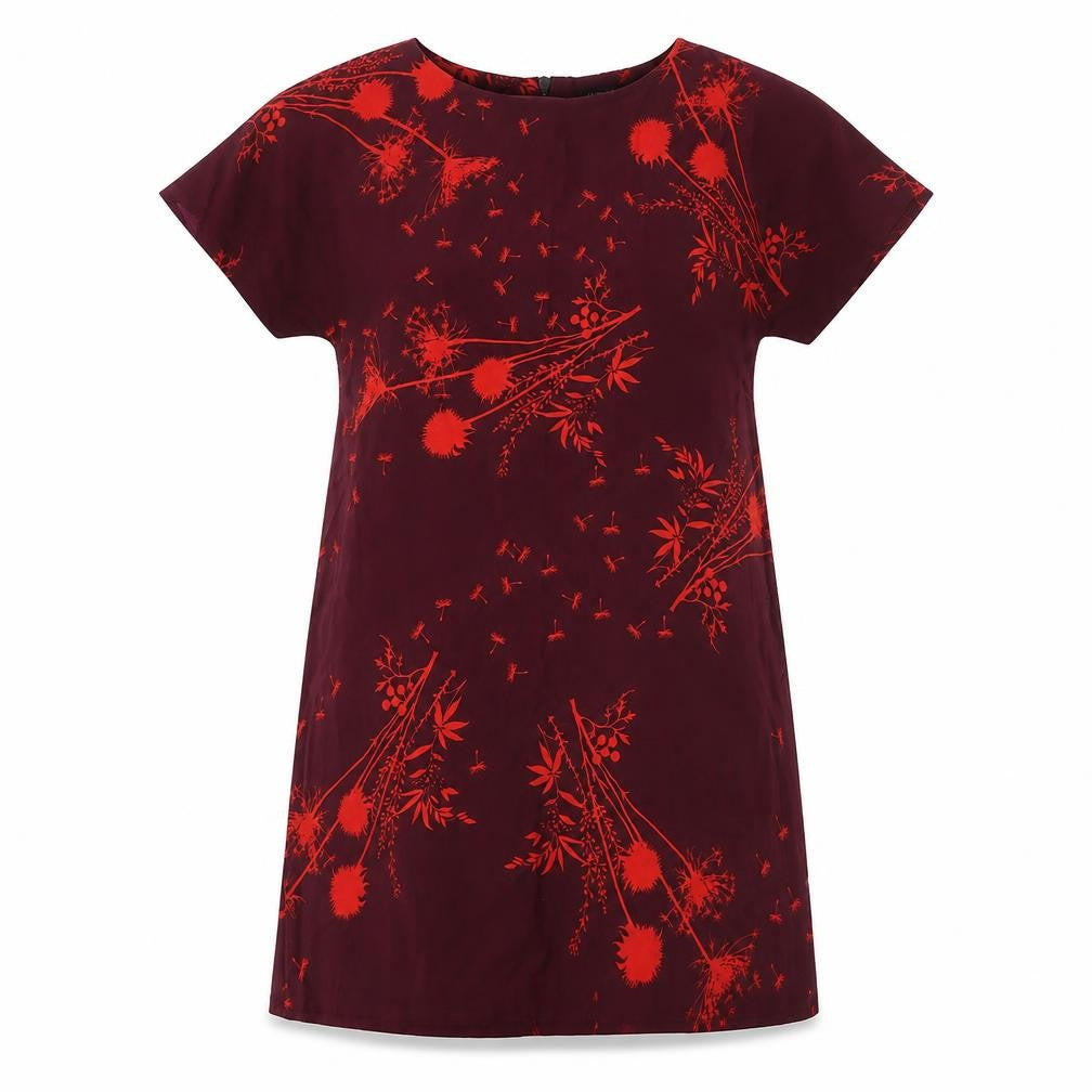 Dorothy Perkins Womens Purple Polyester A-Line Size 10 Boat Neck Zip - Dandelion
