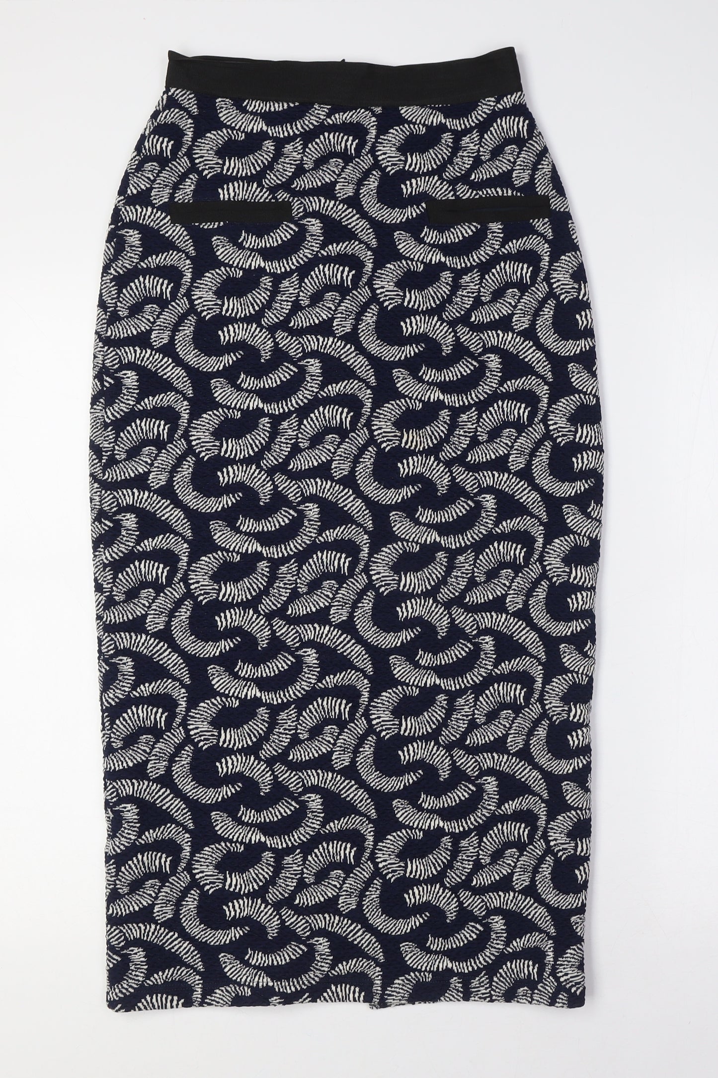 ASOS Womens Blue Polyester Straight & Pencil Skirt Size 6 Zip