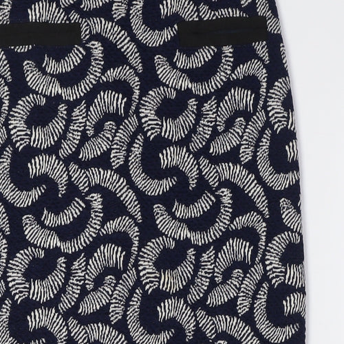 ASOS Womens Blue Polyester Straight & Pencil Skirt Size 6 Zip