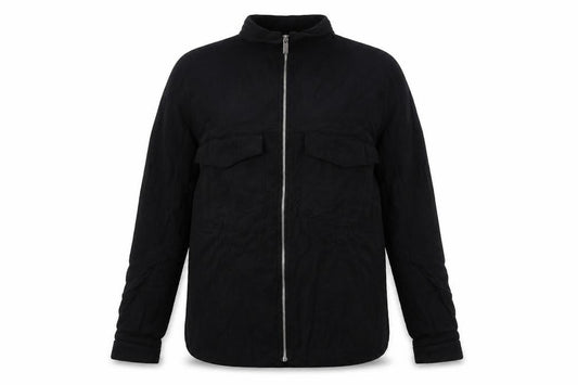 Front view of Zara women’s black polyester basic button-up, size S, collared - breast pockets