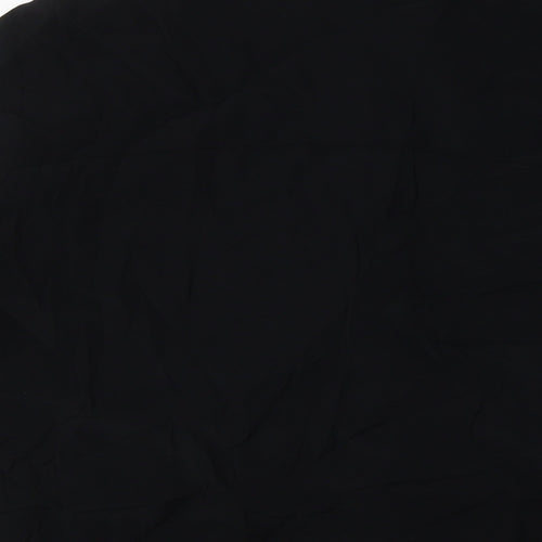 Zara Womens Black Polyester Basic Button-Up Size S Collared - Breast Pockets
