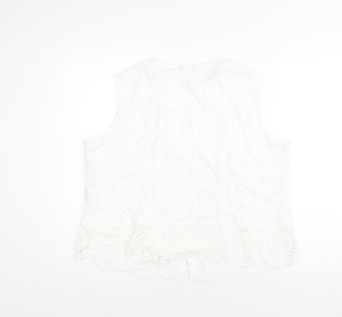Roman Womens White Cotton Basic T-Shirt Size 16 V-Neck