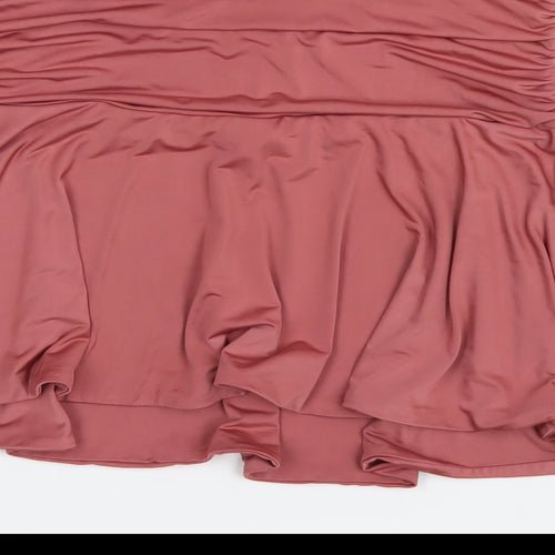 Nasty Gal Womens Pink Polyester Mini Skirt Size 10