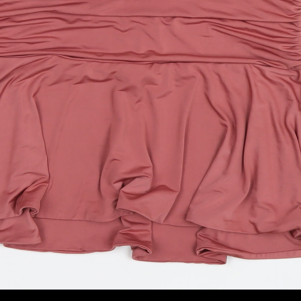 Nasty Gal Womens Pink Polyester Mini Skirt Size 10
