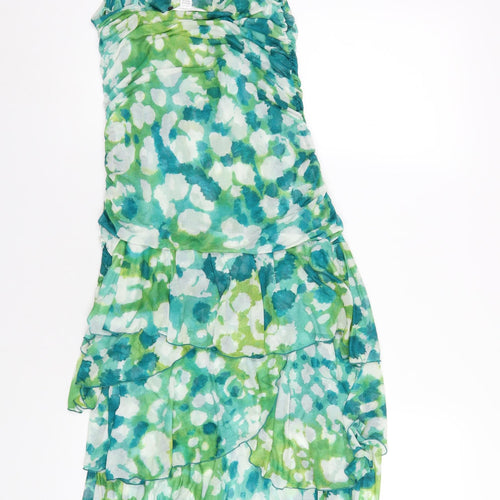 Diane von Furstenberg Womens Multicoloured Geometric Silk A-Line Size 8 V-Neck Pullover