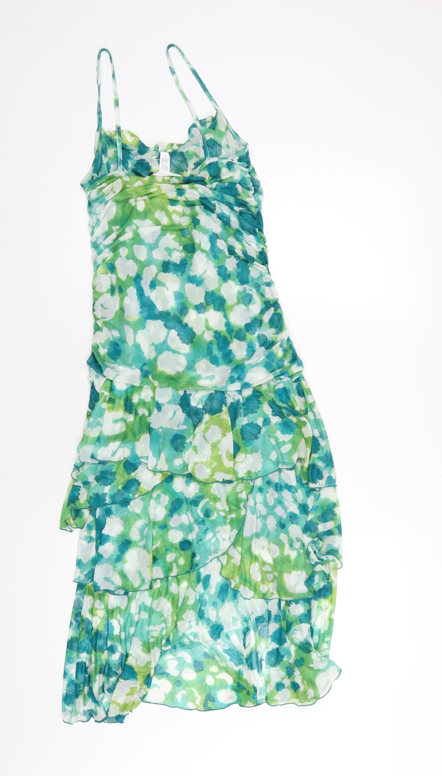 Diane von Furstenberg Womens Multicoloured Geometric Silk A-Line Size 8 V-Neck Pullover