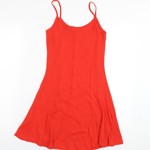 New Look Girls Red Cotton A-Line Size 12-13 Years Scoop Neck Pullover
