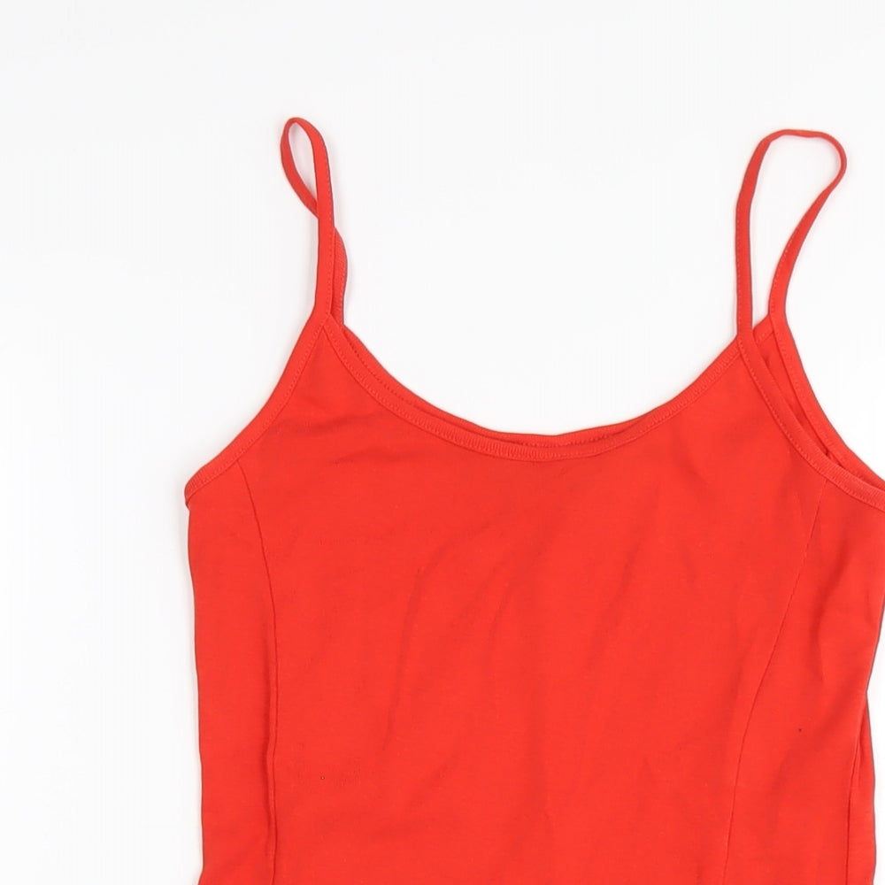 New Look Girls Red Cotton A-Line Size 12-13 Years Scoop Neck Pullover