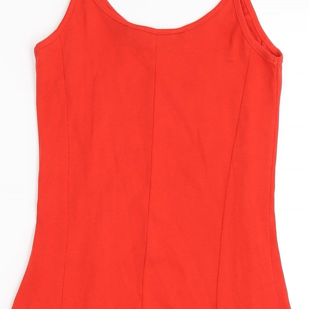 New Look Girls Red Cotton A-Line Size 12-13 Years Scoop Neck Pullover