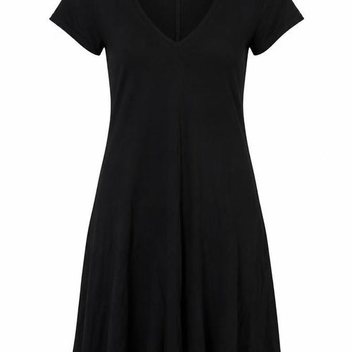 Forever 21 Womens Black Viscose A-Line Size S V-Neck Pullover