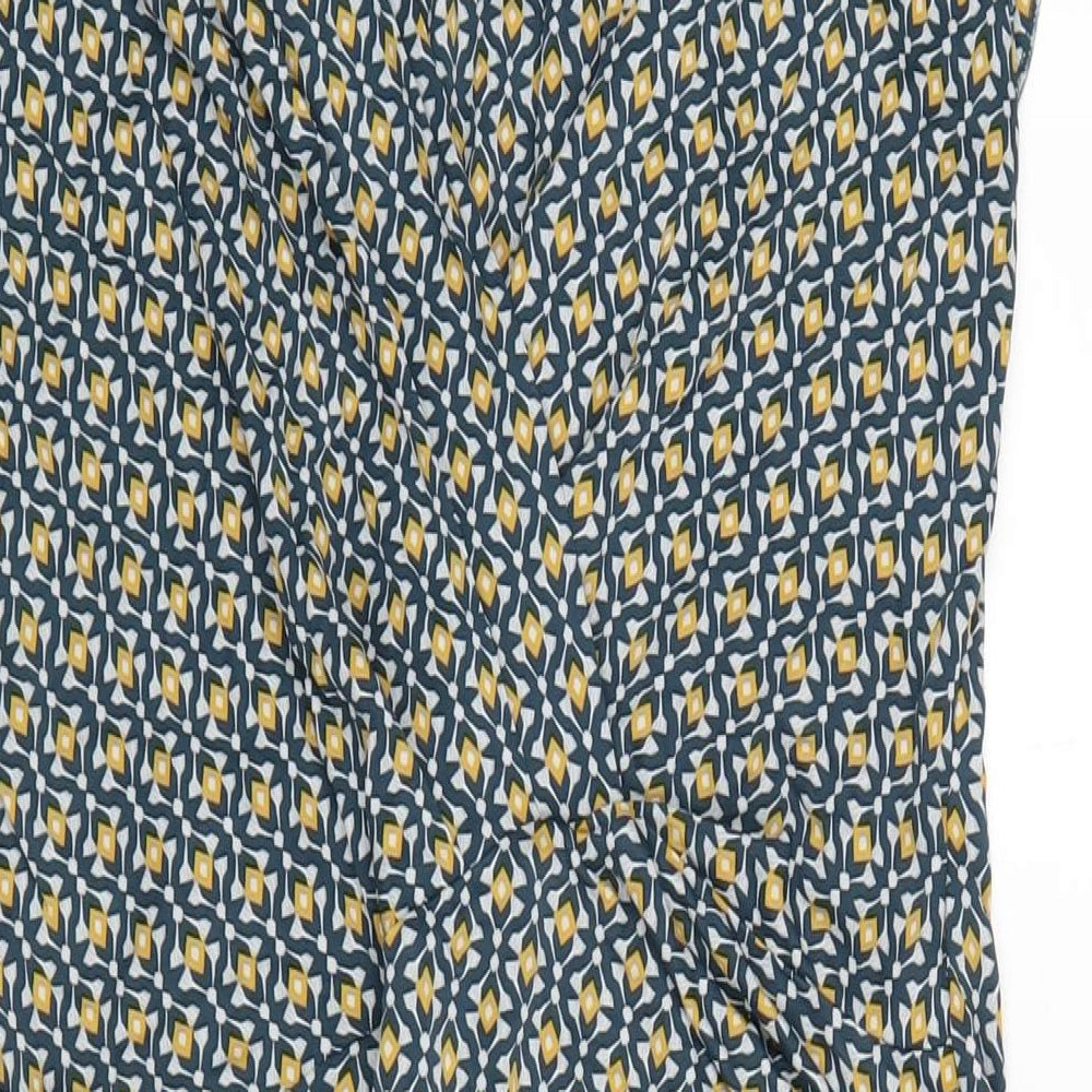 Autograph Womens Multicoloured Geometric Viscose Pencil Dress Size 18 V-Neck Pullover