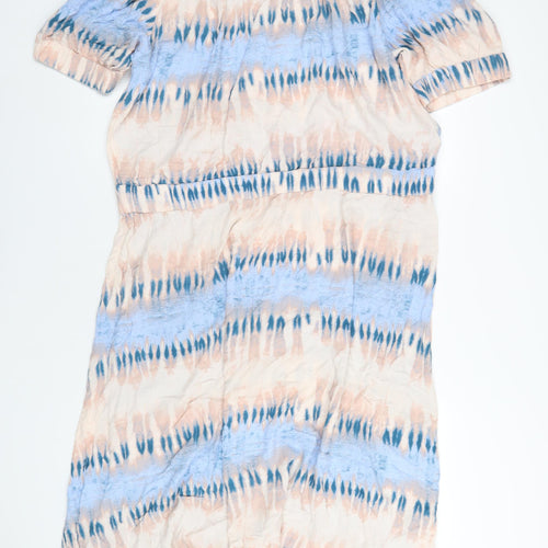 NEXT Womens Multicoloured Geometric Viscose A-Line Size 22 Off the Shoulder Pullover