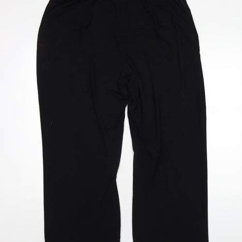 Julipa Womens Black Polyester Trousers Size 24 L30 in Regular