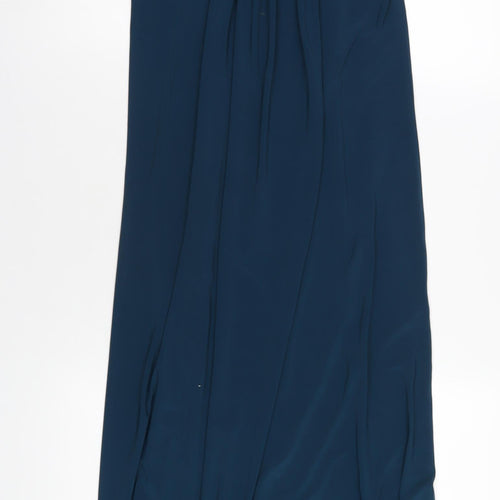 Oasis Womens Blue Polyester Maxi Size M Scoop Neck Pullover
