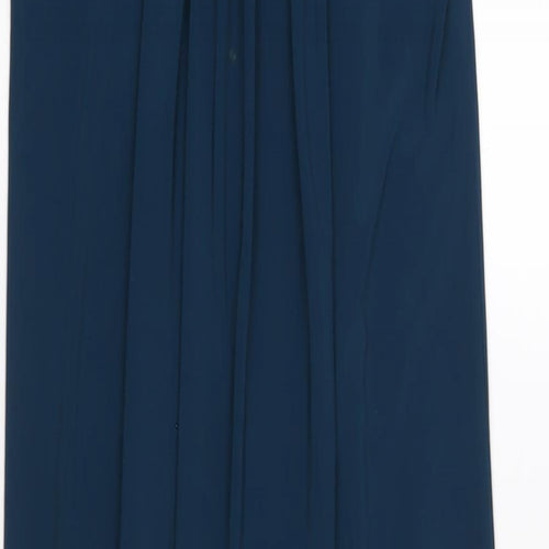Oasis Womens Blue Polyester Maxi Size M Scoop Neck Pullover