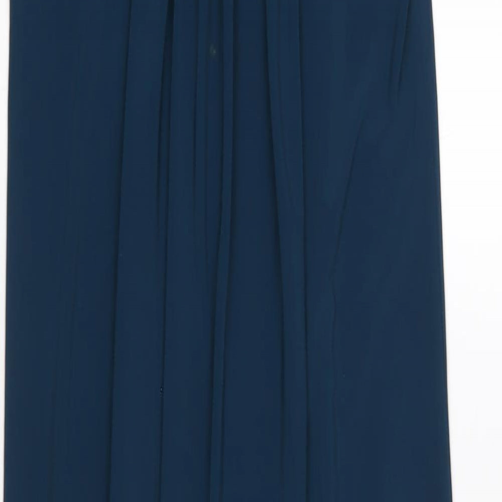 Oasis Womens Blue Polyester Maxi Size M Scoop Neck Pullover