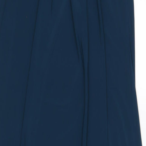 Oasis Womens Blue Polyester Maxi Size M Scoop Neck Pullover