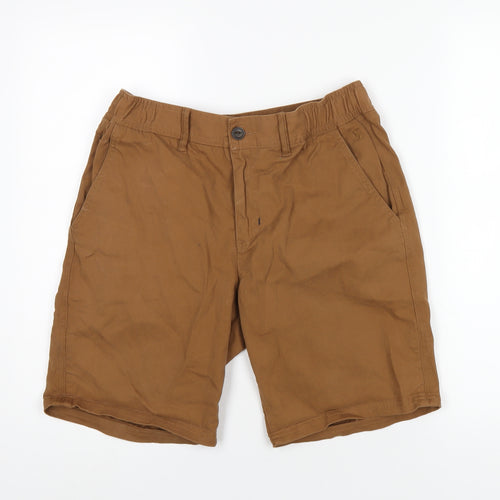 Joules Mens Brown Cotton Bermuda Shorts Size 32 in L9 in Regular Zip