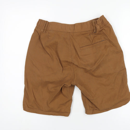 Joules Mens Brown Cotton Bermuda Shorts Size 32 in L9 in Regular Zip