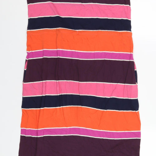 Boden Womens Multicoloured Striped Cotton Tank Dress Size 12 Scoop Neck Pullover