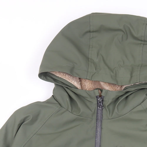 Zara Boys Green Jacket Size 11-12 Years Zip - Hooded