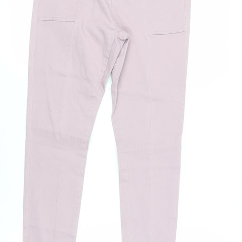 NEXT Womens Pink Cotton Skinny Jeans Size 10 L29 in Regular Zip
