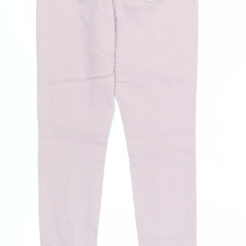 NEXT Womens Pink Cotton Skinny Jeans Size 10 L29 in Regular Zip