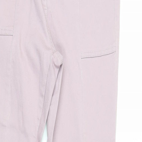 NEXT Womens Pink Cotton Skinny Jeans Size 10 L29 in Regular Zip