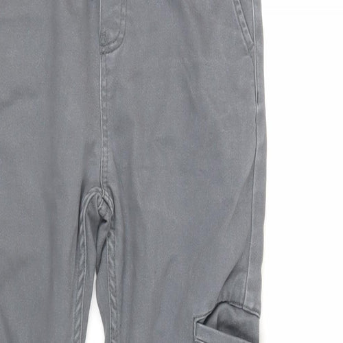 F&F Boys Grey Cotton Tapered Jeans Size 11-12 Years Regular Drawstring - Adjustable Waist