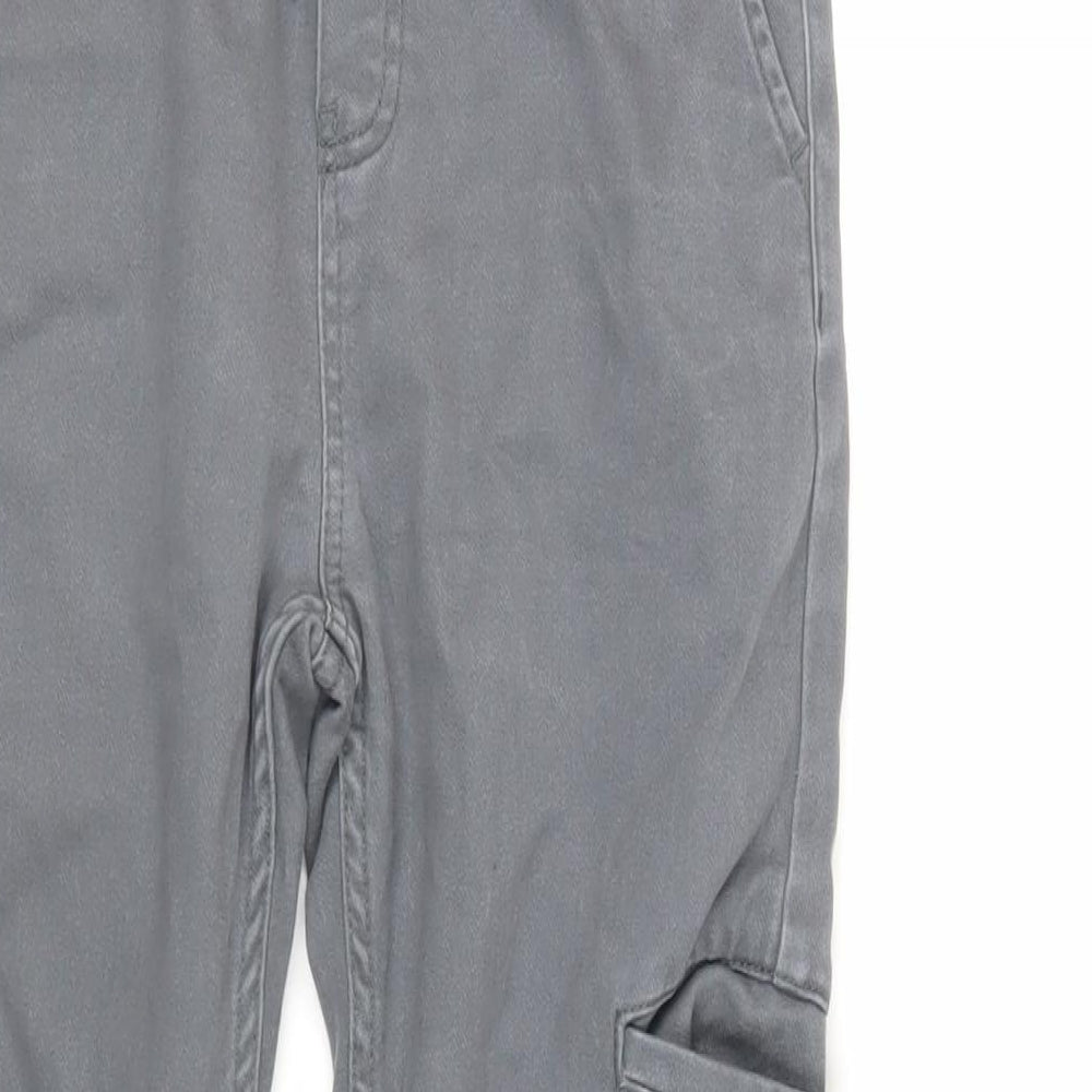 F&F Boys Grey Cotton Tapered Jeans Size 11-12 Years Regular Drawstring - Adjustable Waist