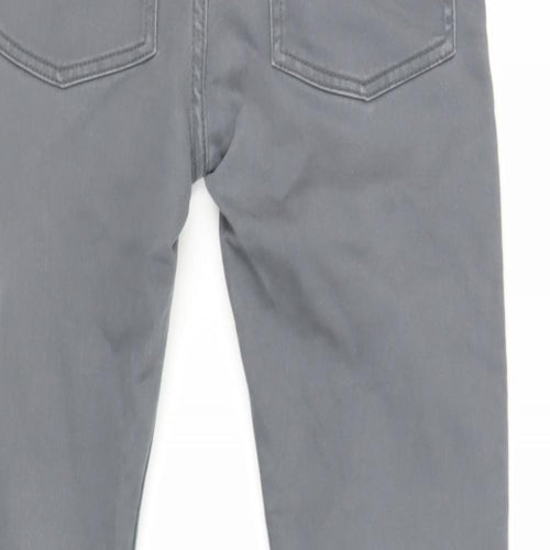 F&F Boys Grey Cotton Tapered Jeans Size 11-12 Years Regular Drawstring - Adjustable Waist
