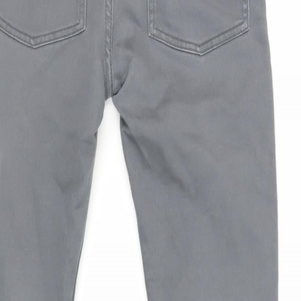F&F Boys Grey Cotton Tapered Jeans Size 11-12 Years Regular Drawstring - Adjustable Waist