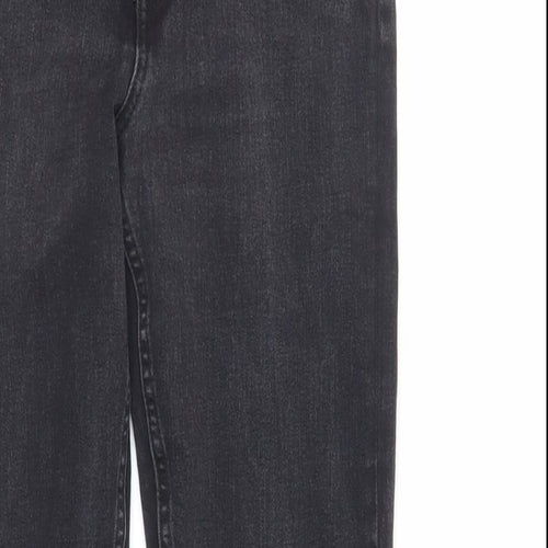 Marks and Spencer Womens Black Cotton Skinny Jeans Size 8 L25 in Regular Zip - Ankle Grazer
