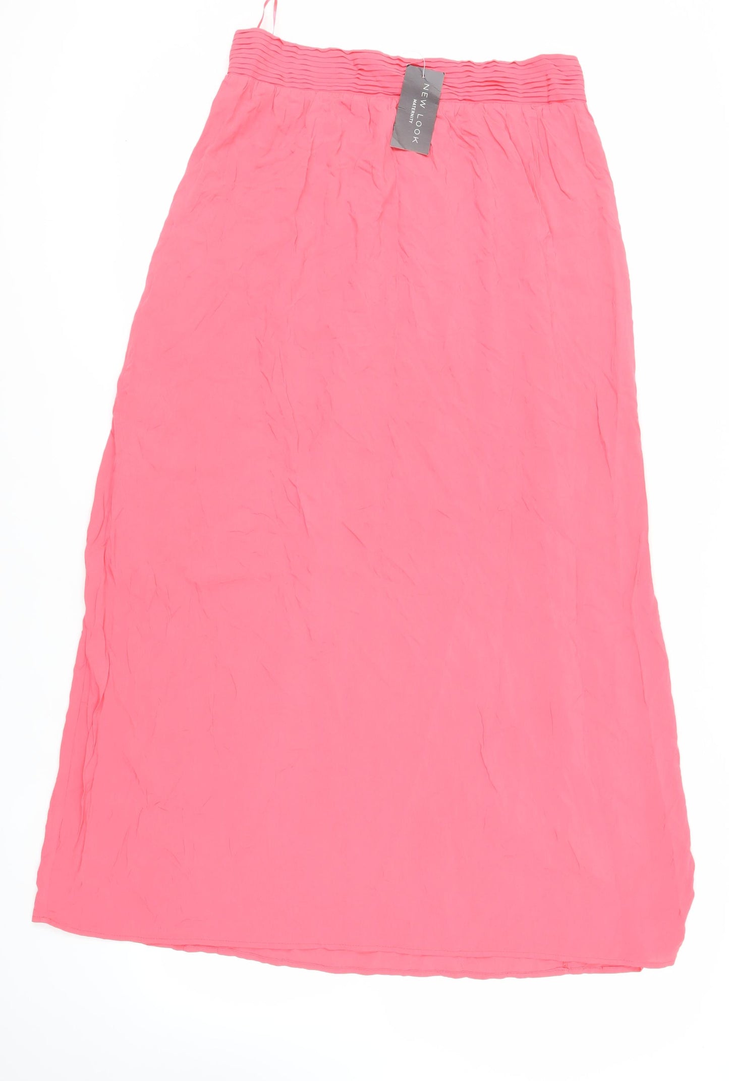 New Look Maternity Womens Pink Viscose Maxi Skirt Size 12 - Elasticated Waist