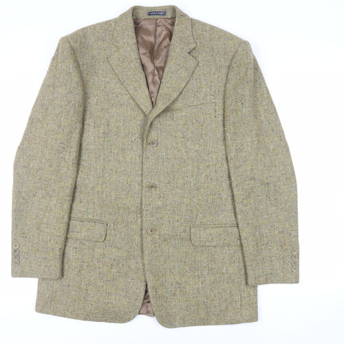 Marks and Spencer Mens Green Jacket Blazer Size 40 Button