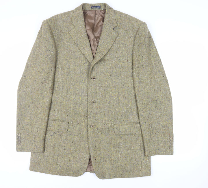 Marks and Spencer Mens Green Jacket Blazer Size 40 Button