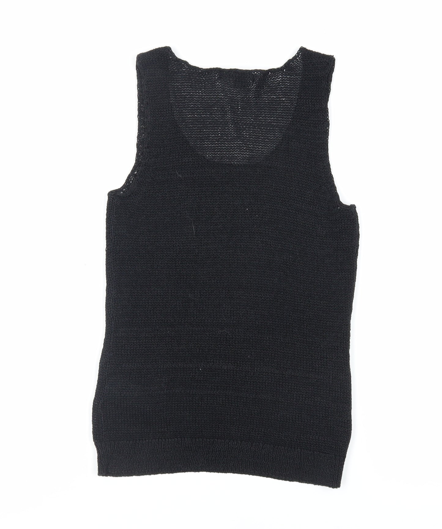 Lauren Ralph Lauren Womens Black Cotton Basic Tank Size XS Scoop Neck