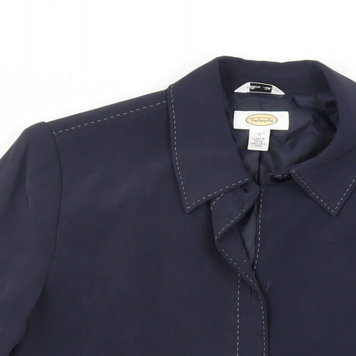 Talbots Womens Blue Jacket Blazer Size 10 Button