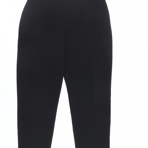 Wallis Womens Black Polyester Dress Pants Trousers Size 12 L24 in Regular Zip - Short Length